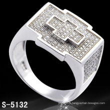 Fashion Copper Jewelry Man Ring with Zirconia
